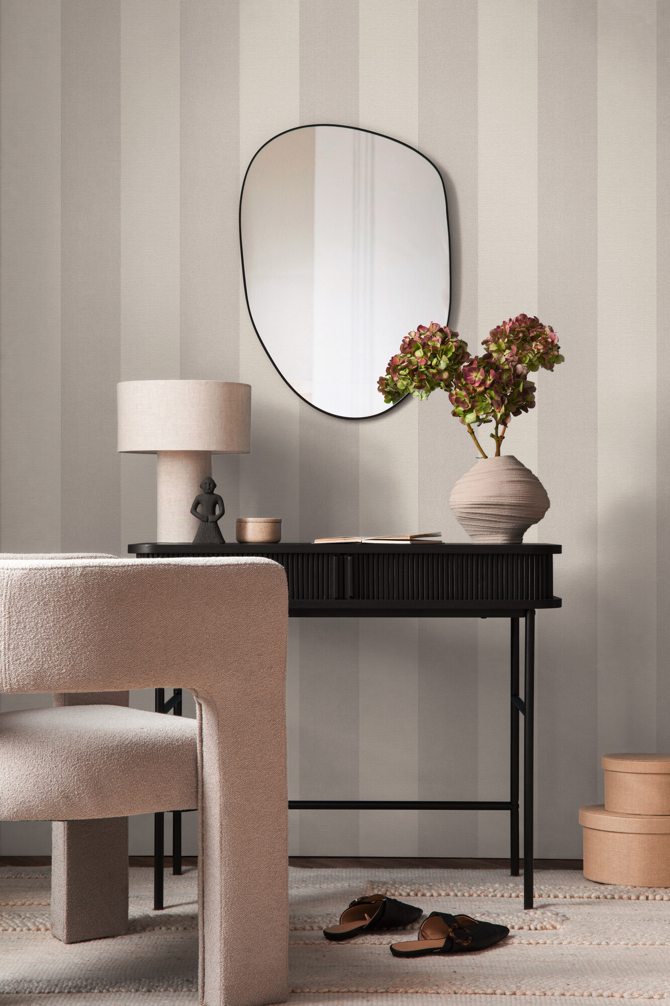 A.S.Creation Vliestapete grau creme B/H/D: ca. 53x1005x9,8 cm