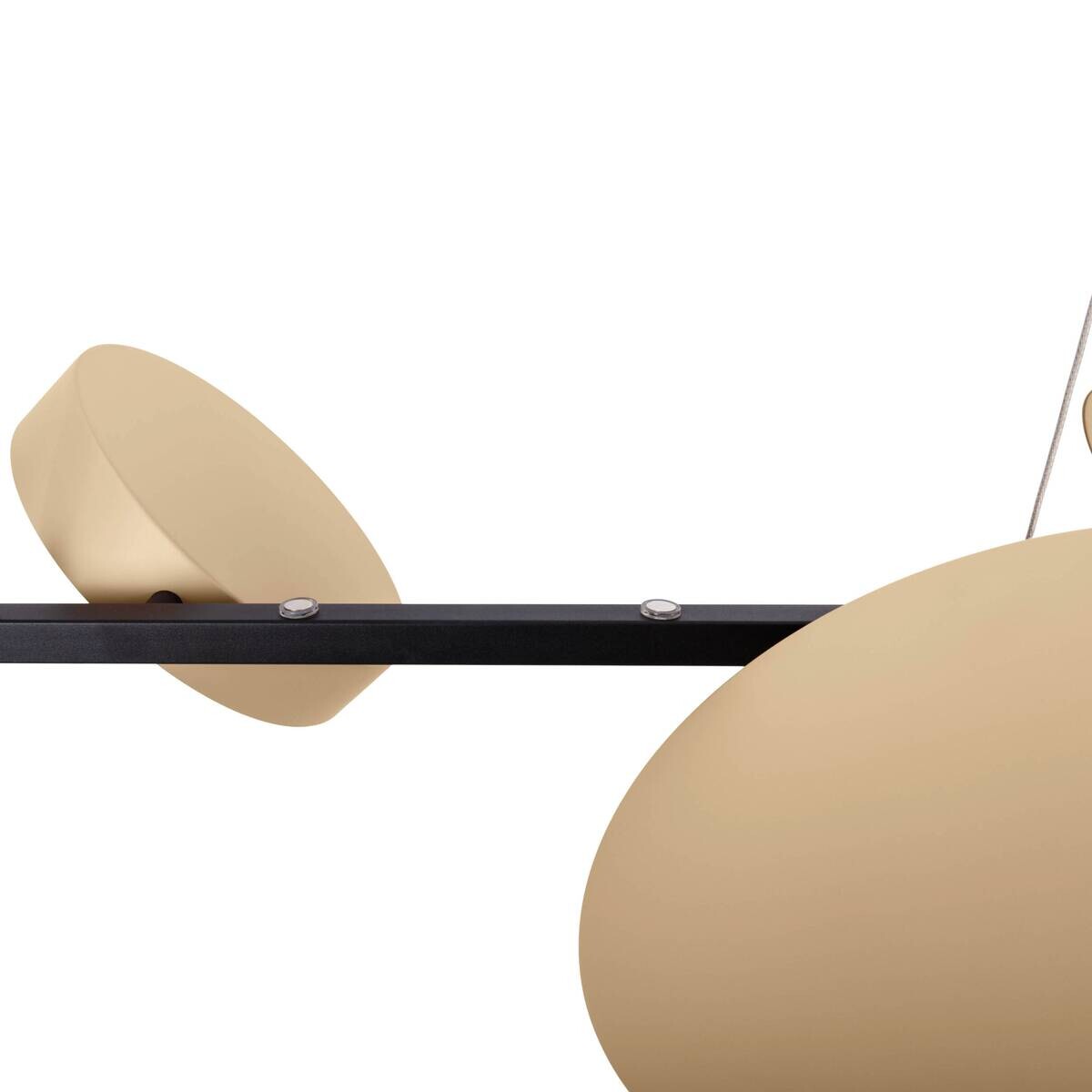 Näve Leuchten LED-Pendelleuchte beige Kunststoff Metall B/H/T: ca. 110x150x52 cm