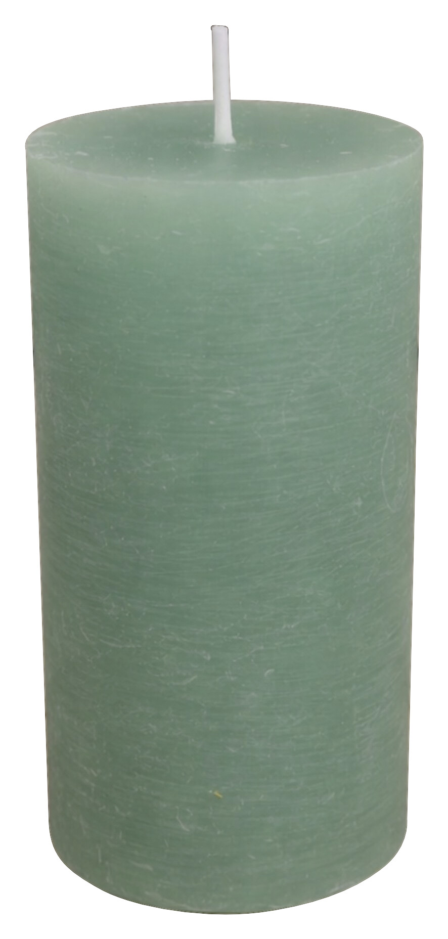 Stumpenkerze grün H/D: ca. 9x6,8 cm