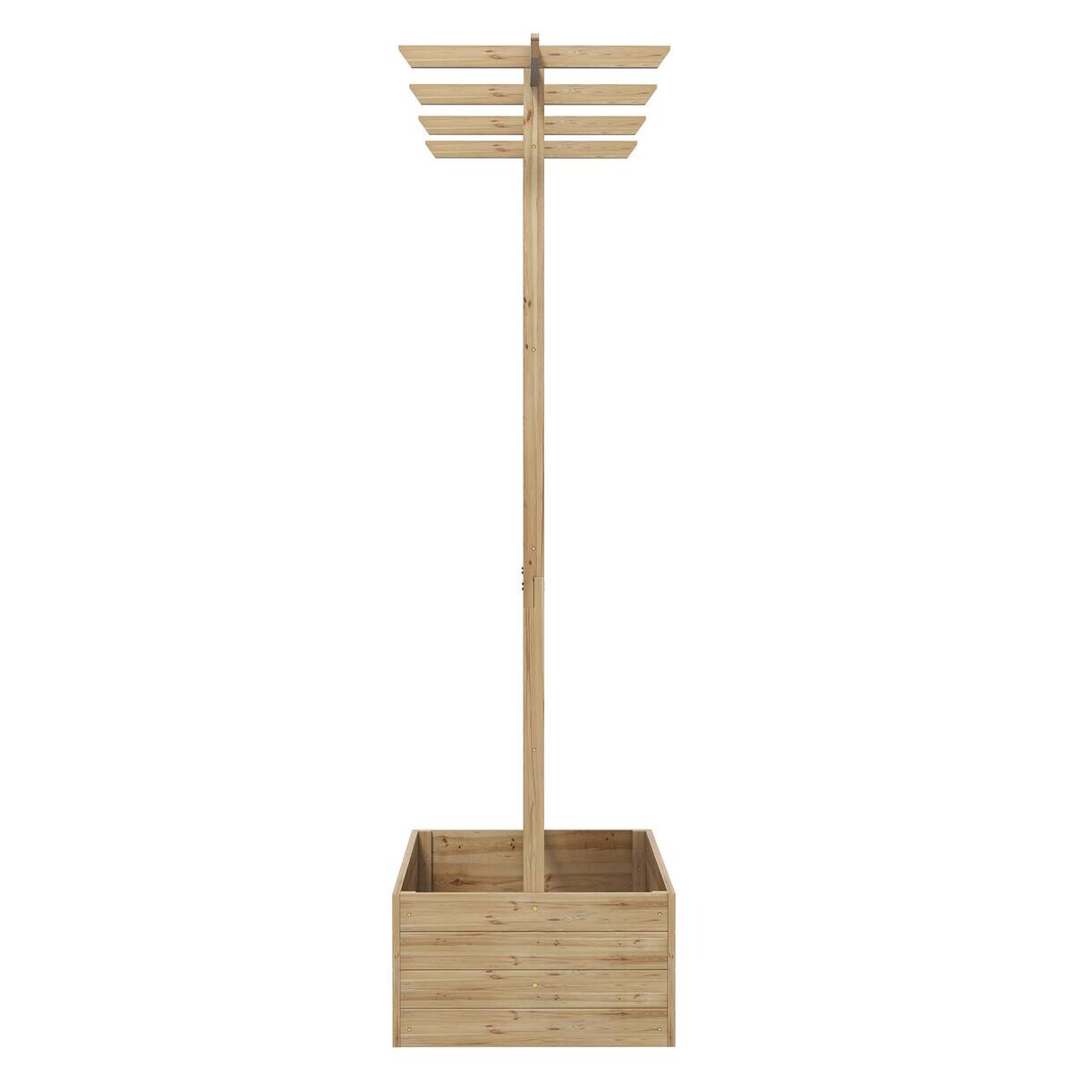 Outsunny Hochbeet natur Holz B/H/L: ca. 55x183x160 cm