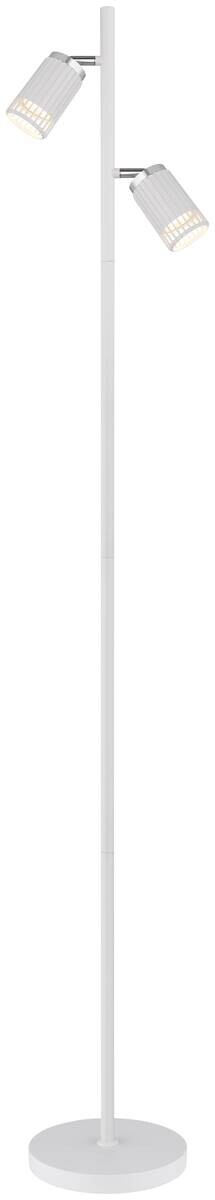 GLOBO Stehleuchte weiß Metall Aluminium B/H/T/L: ca. 22x158x27,5x27,5 cm GU10 2 Brennstellen