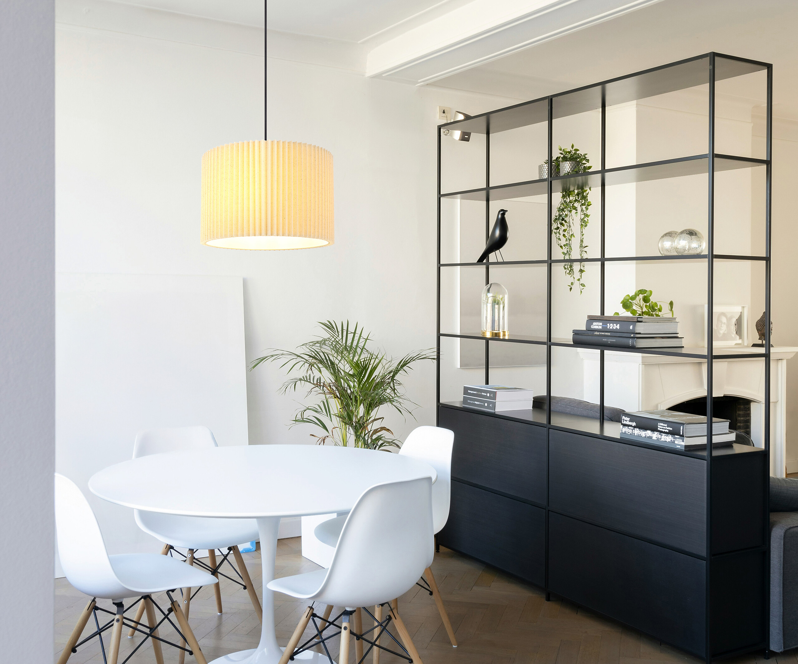 GLOBO Hängeleuchte schwarz natur mattschwarz Textil Metall H/D: ca. 120x38 cm E27 1 Brennstellen