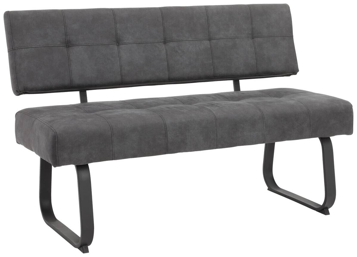 Essgruppe Luise I Eiche anthrazit Microfaser B/H/T: ca. 160x76x80 cm