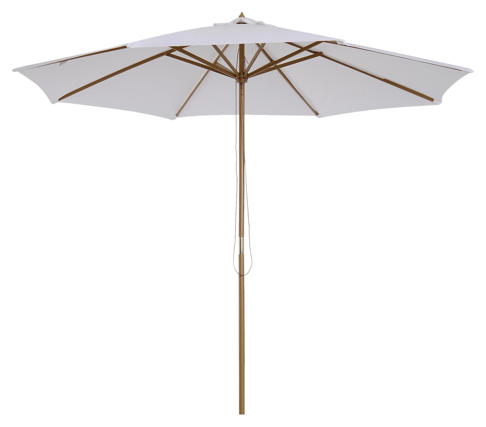 Outsunny Sonnenschirm weiß Bambus H/D: ca. 250x300 cm