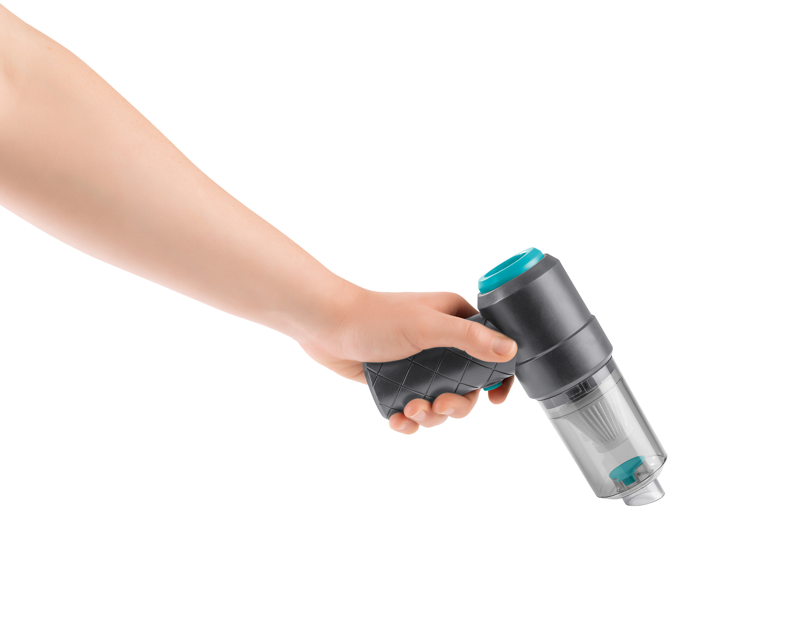 CLEANmaxx Akku-Handstaubsauger blau grau B/H/L: ca. 6,5x11,5x16 cm