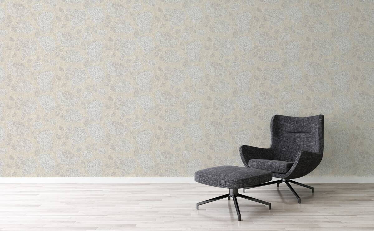 A.S.Creation Vliestapete Attractive 2 Floral beige B/L: ca. 53x1005 cm