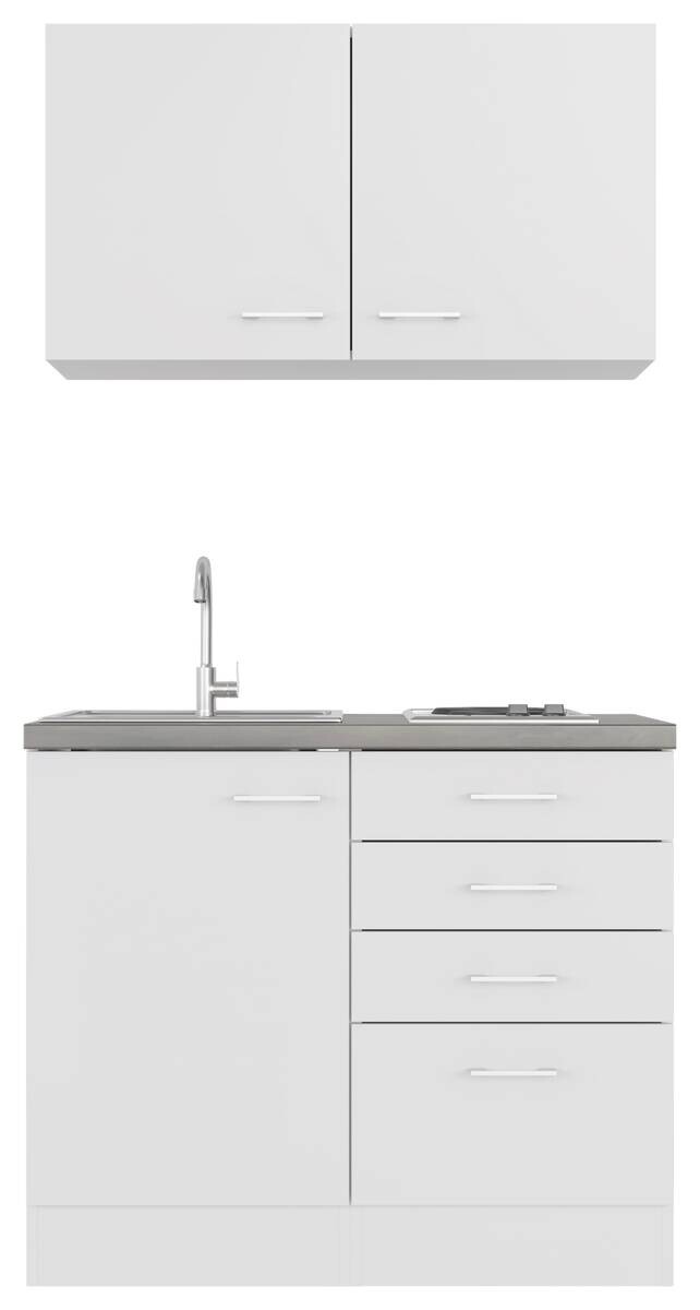 Küchenblock Lucca weiß matt B/H/T: ca. 100x200x60 cm