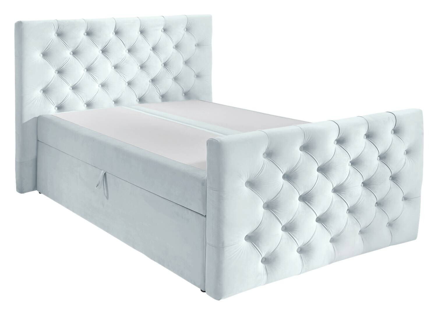 Boxbett Glow hellblau B/H/T: ca. 140x110x224 cm