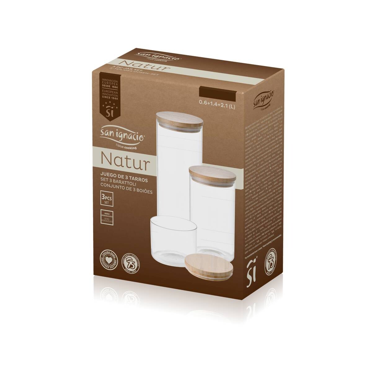 SAN IGNACIO Vorratsdosenset Natur glasklar