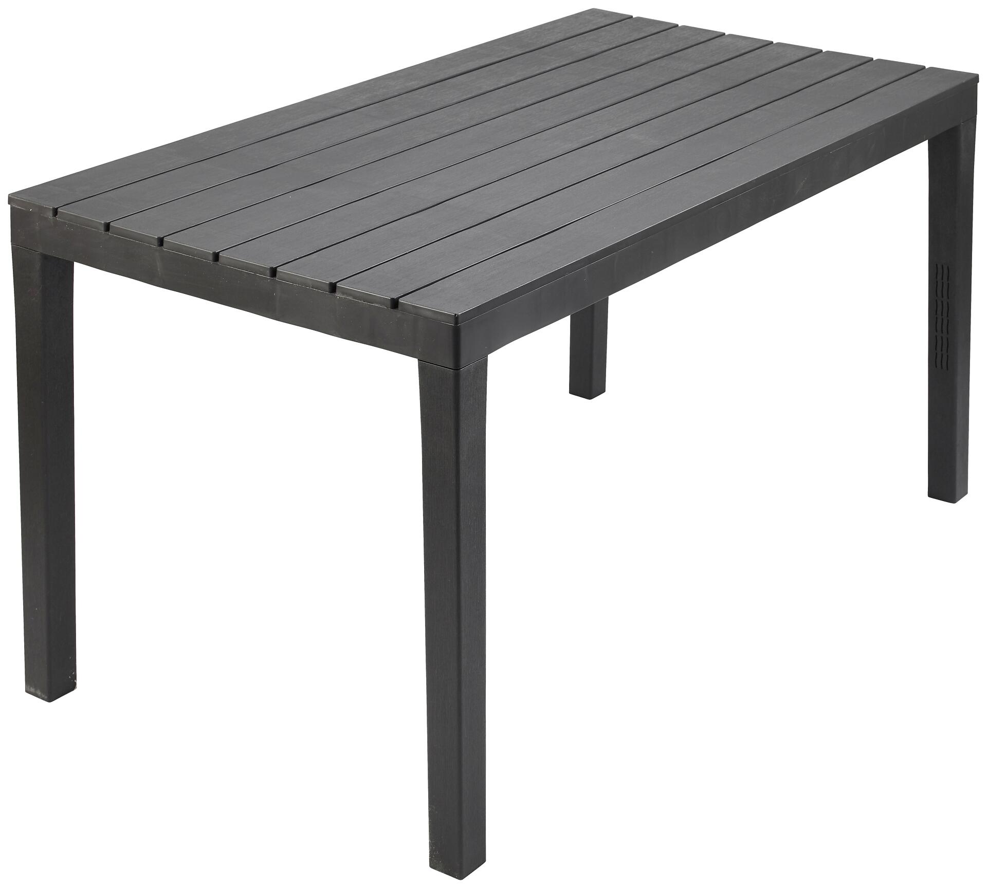 ProGarden Gartentisch Sumatra anthrazit Kunststoff B/H/L: ca. 78x72x138 cm