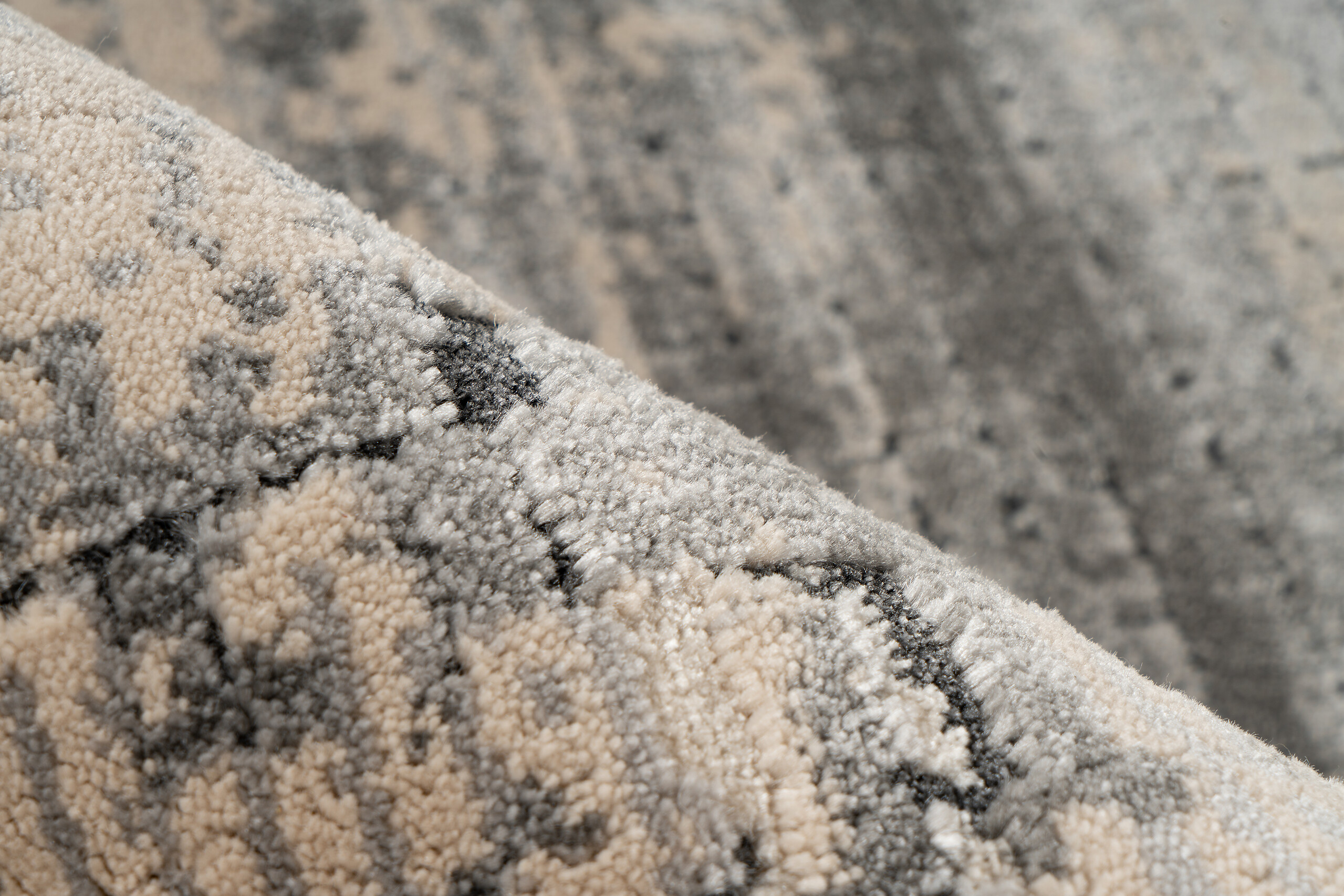 Kayoom Kurzflorteppich Adela 225 grau B/H/L: ca. 160x1,3x230 cm