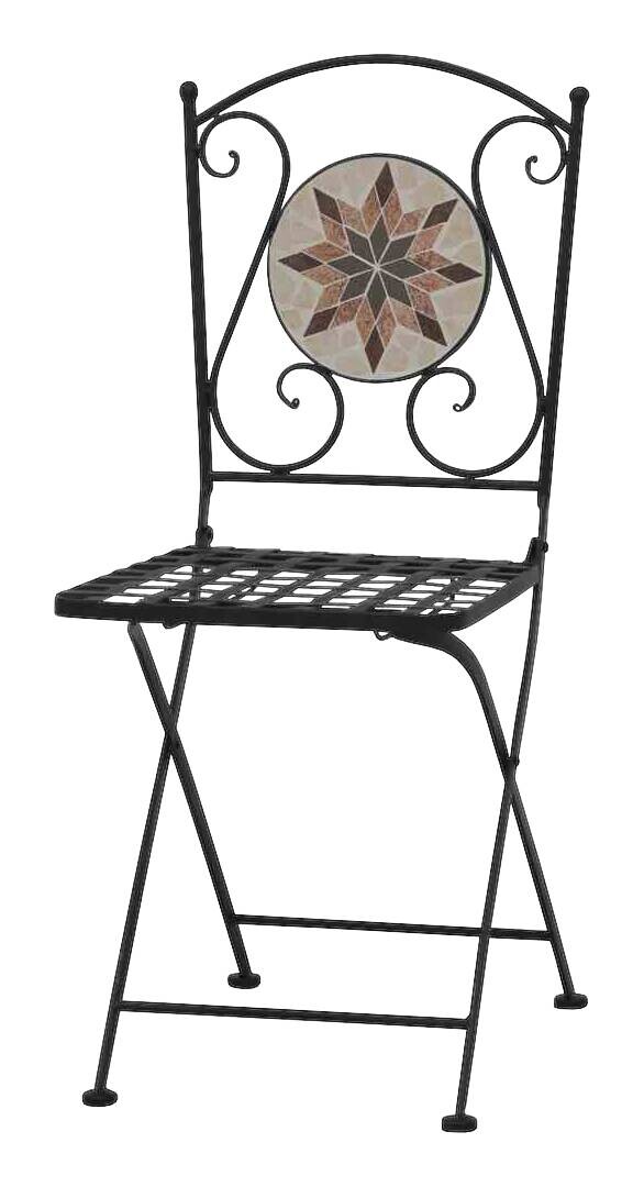 Gardamo Klappstuhl STELLA schwarz Eisen