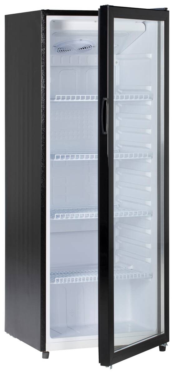 POCOline Glastürkühlschrank GTK144-235 DB schwarz B/H/T: ca. 54x144x55 cm