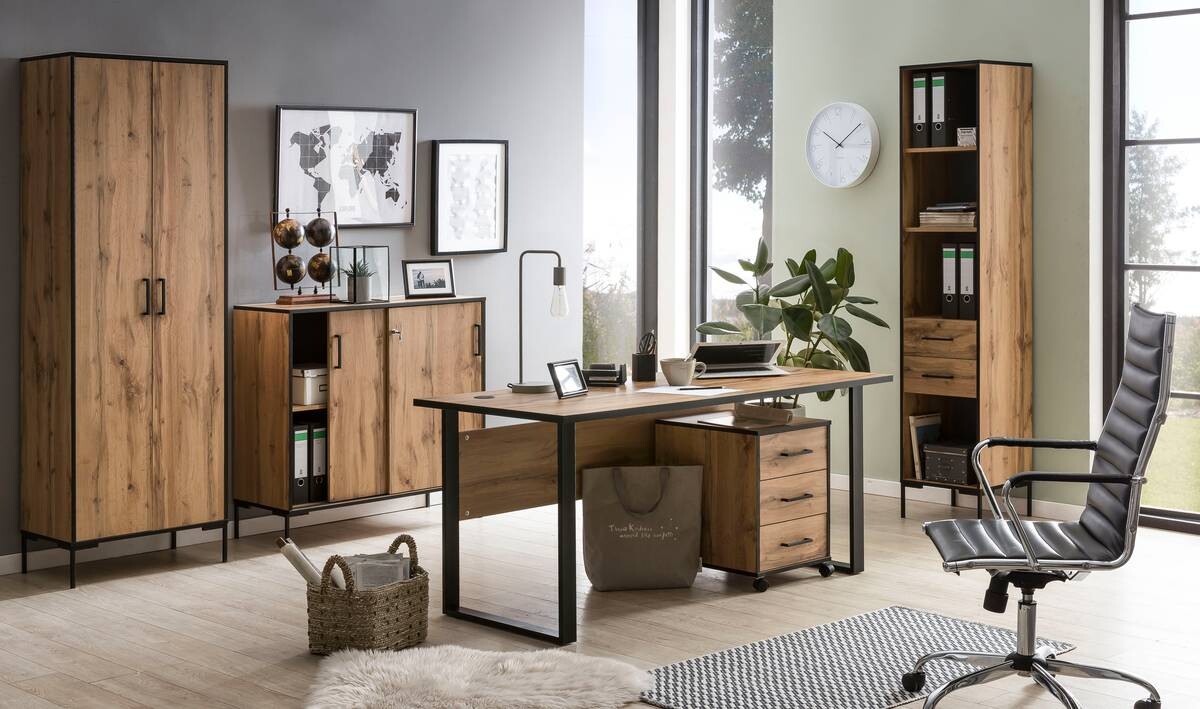 Schreibtisch Serie 2000 Eiche Landhaus Nachbildung B/H/T: ca. 160x73,2x75 cm