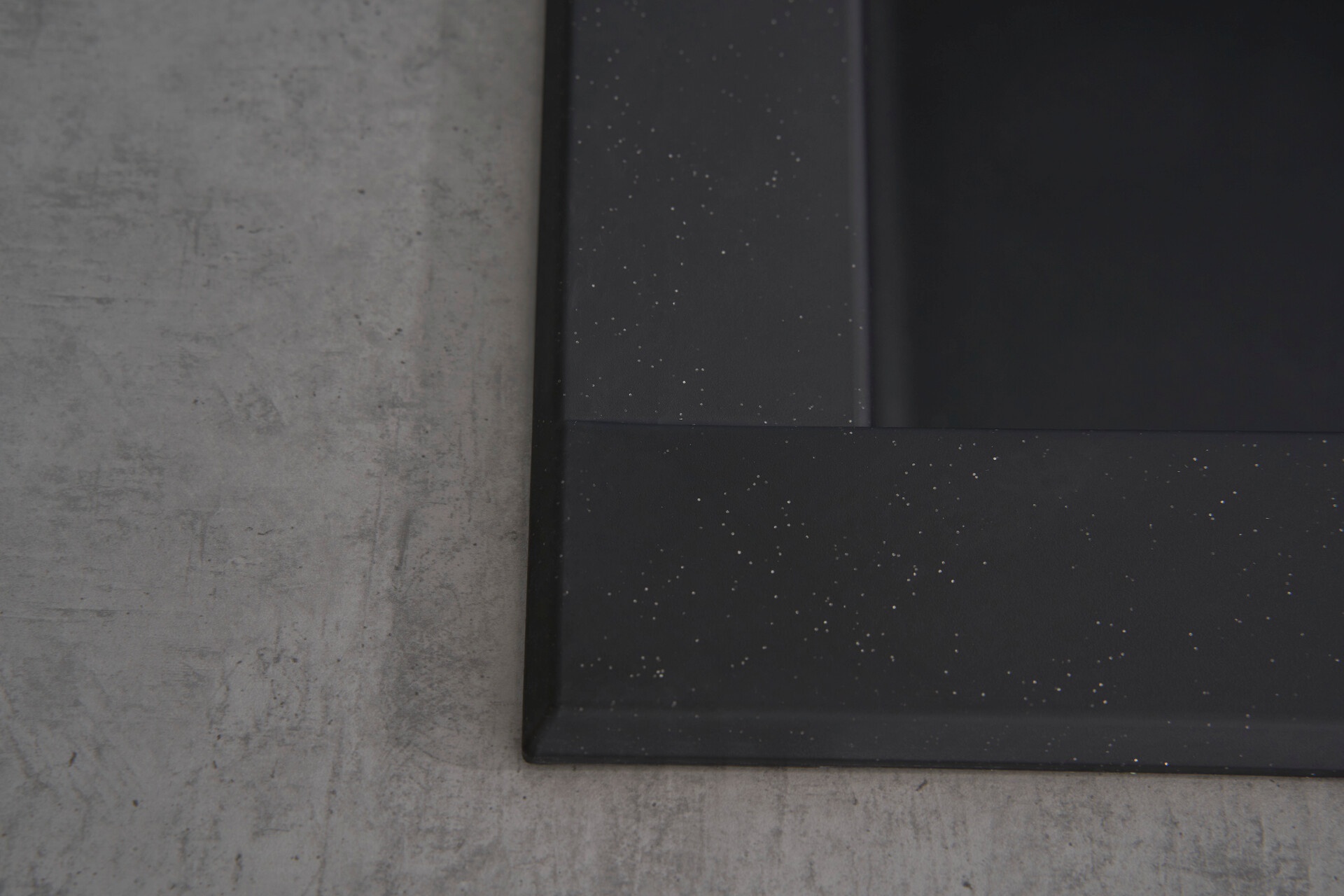 Respekta Einbauspüle Ohio 66 x 50 S schwarz Mineralite B/H/T: ca. 66x21x50 cm