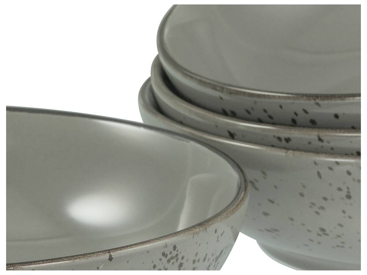 CreaTable Schüssel-Set Nature Collection Stone grau Steinzeug