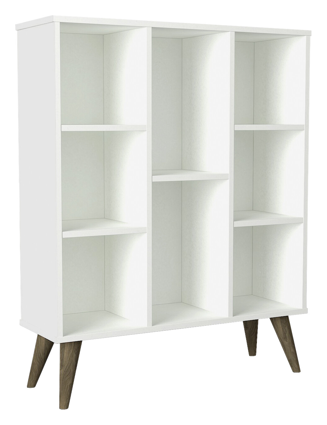 Regal Link weiß walnuss Nachbildung B/H/T: ca. 91x114x30 cm