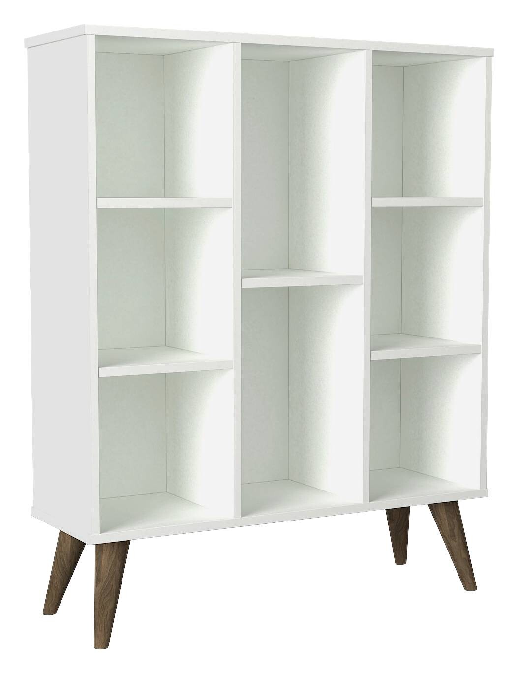 Regal Link weiß walnuss Nachbildung B/H/T: ca. 91x114x30 cm