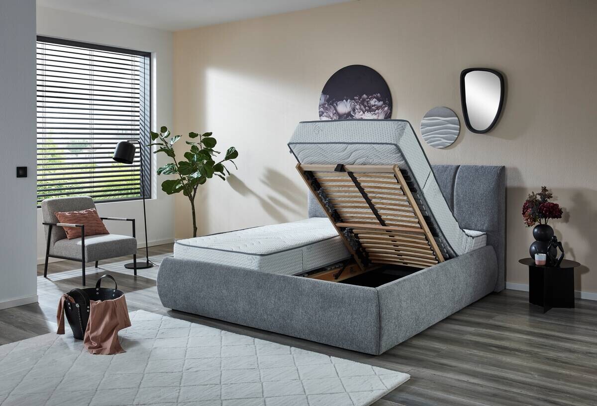 Polsterbettgestell Vail silber Liegefläche B/L: ca. 180x200 cm