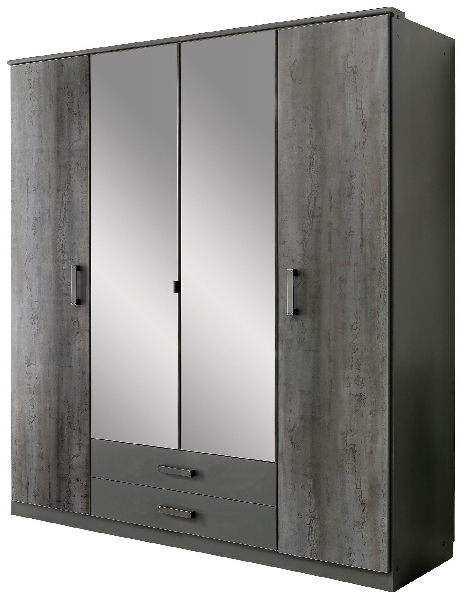 Kleiderschrank Duisburg Graphit B/H/T: ca. 180x199x58 cm