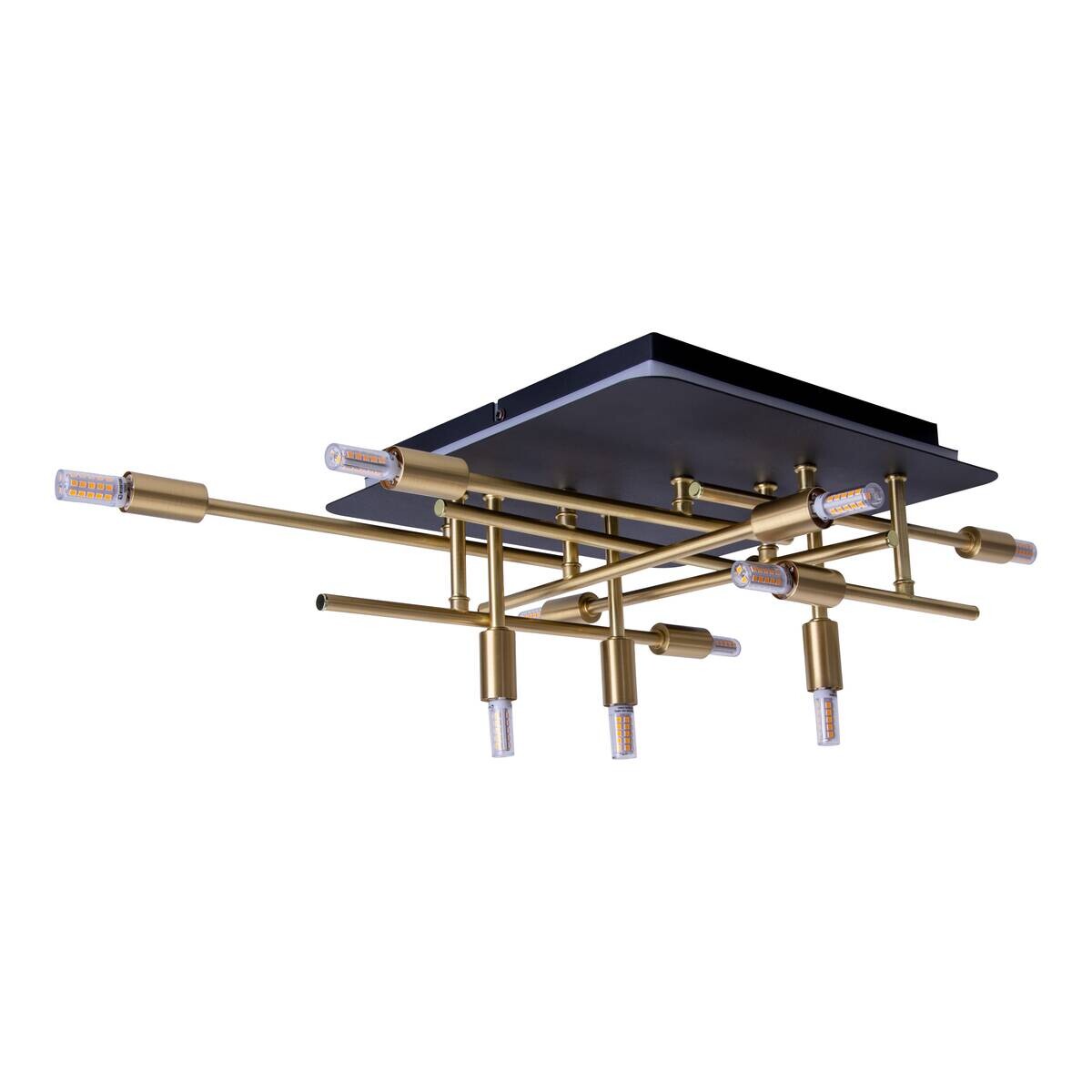 Näve Leuchten Deckenleuchte 1392845 messing Metall B/H/T: ca. 48x15x51 cm G9 11 Brennstellen