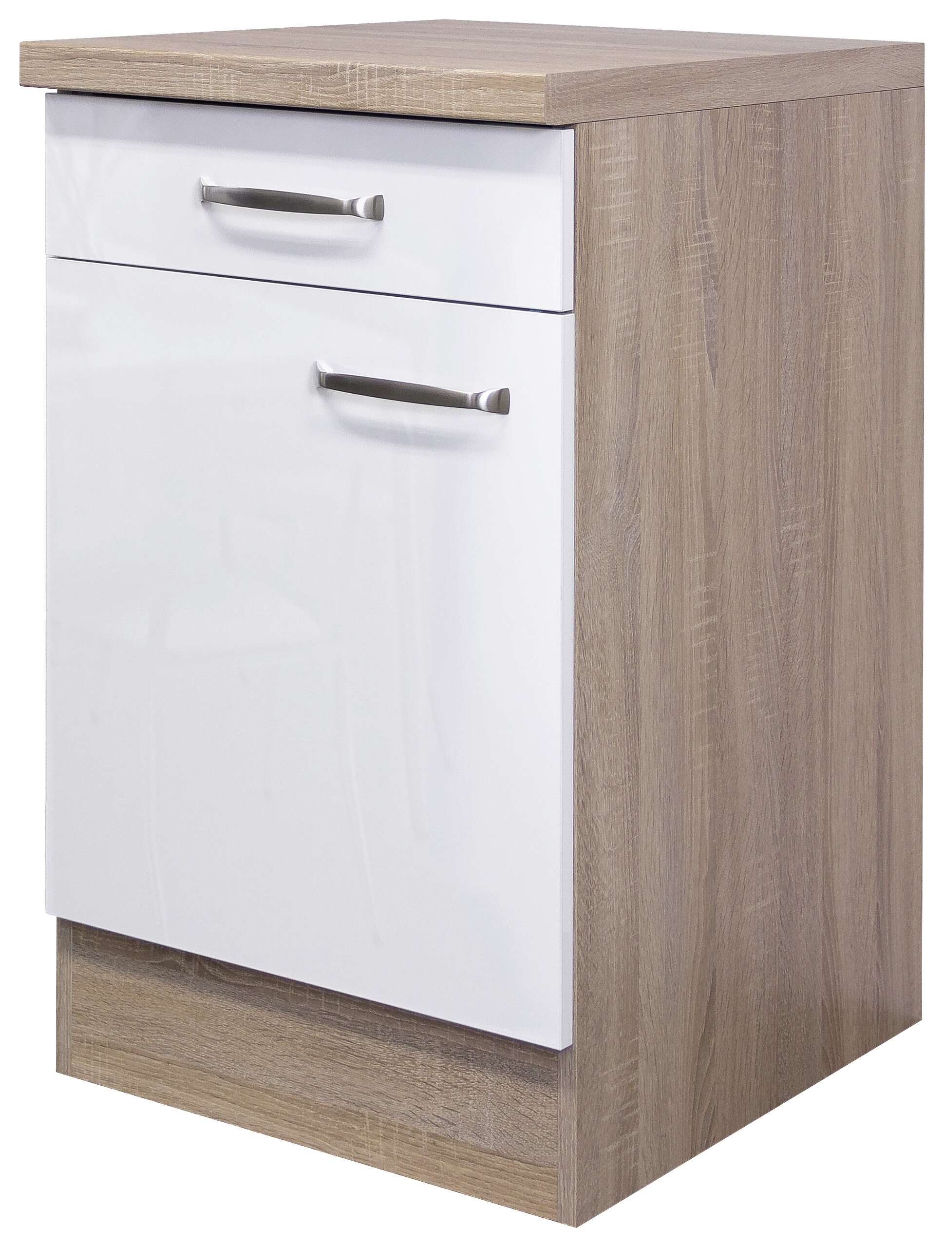 Unterschrank Valero weiß Hochglanz B/H/T: ca. 50x86x60 cm Unterschrank Valero weiß Hochglanz B/H/T: ca. 50x86x60 cm