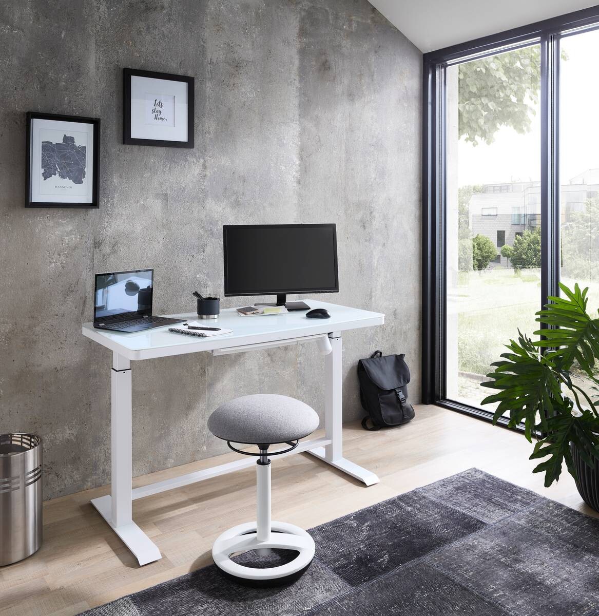 höhenverstellbarer Schreibtisch Lift4Home weiß B/H/T: ca. 120x72x60 cm