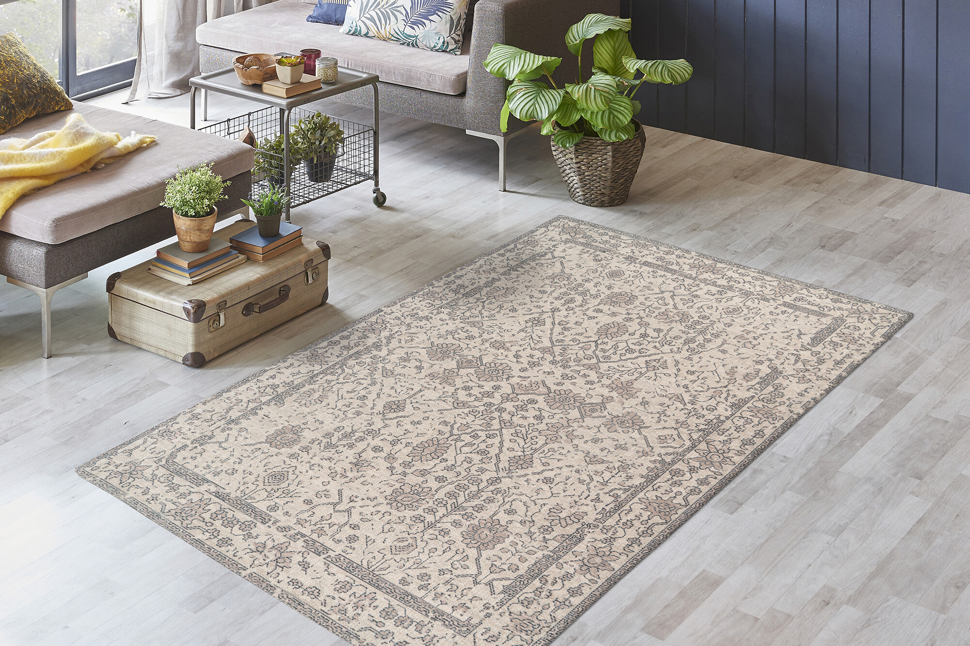 Kayoom Flachflorteppich Perry 125 creme B/L: ca. 80x150 cm Kayoom Flachflorteppich Perry 125 creme B/L: ca. 80x150 cm
