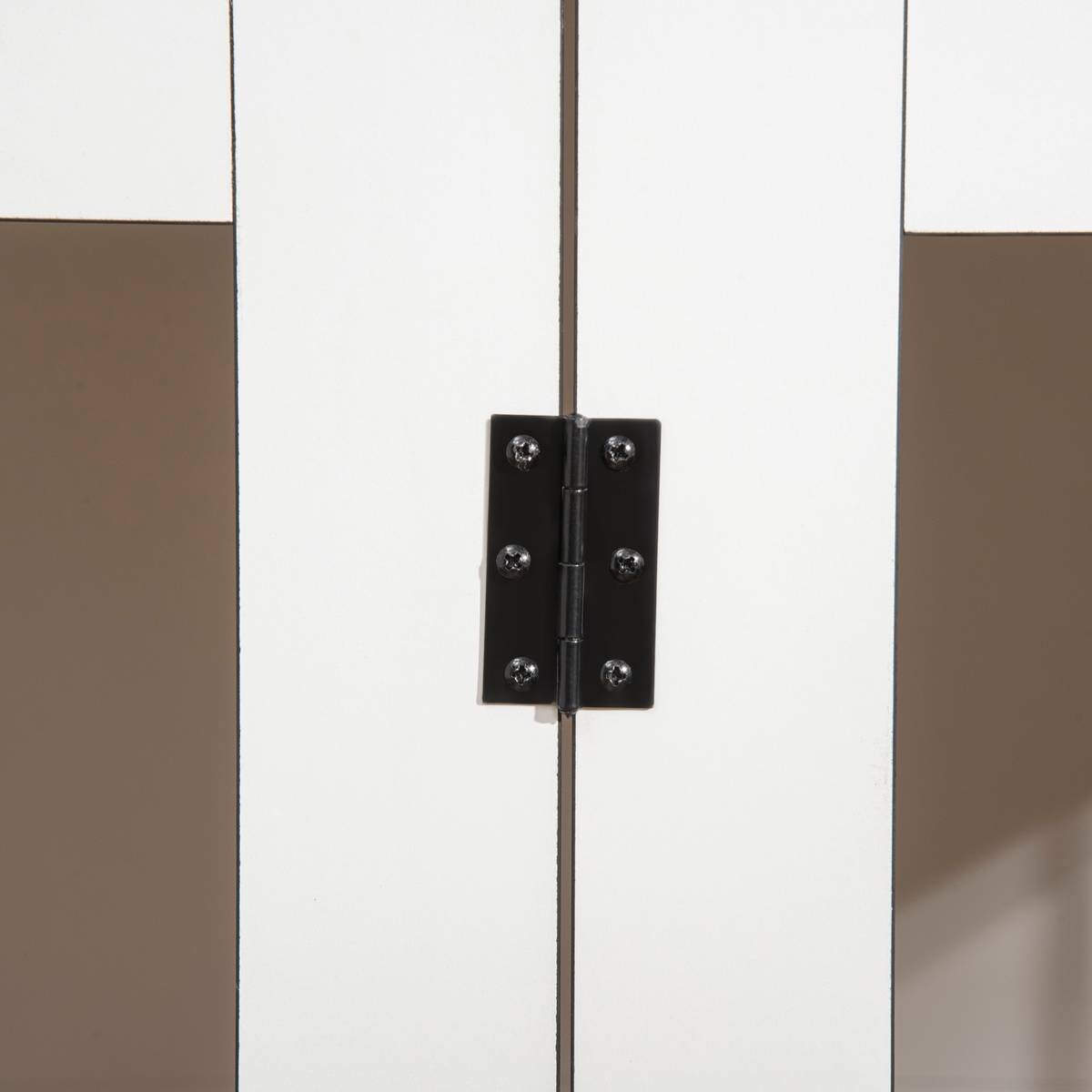 PawHut Hundekäfig weiß Spanplatte B/H/L: ca. 60x76x106 cm