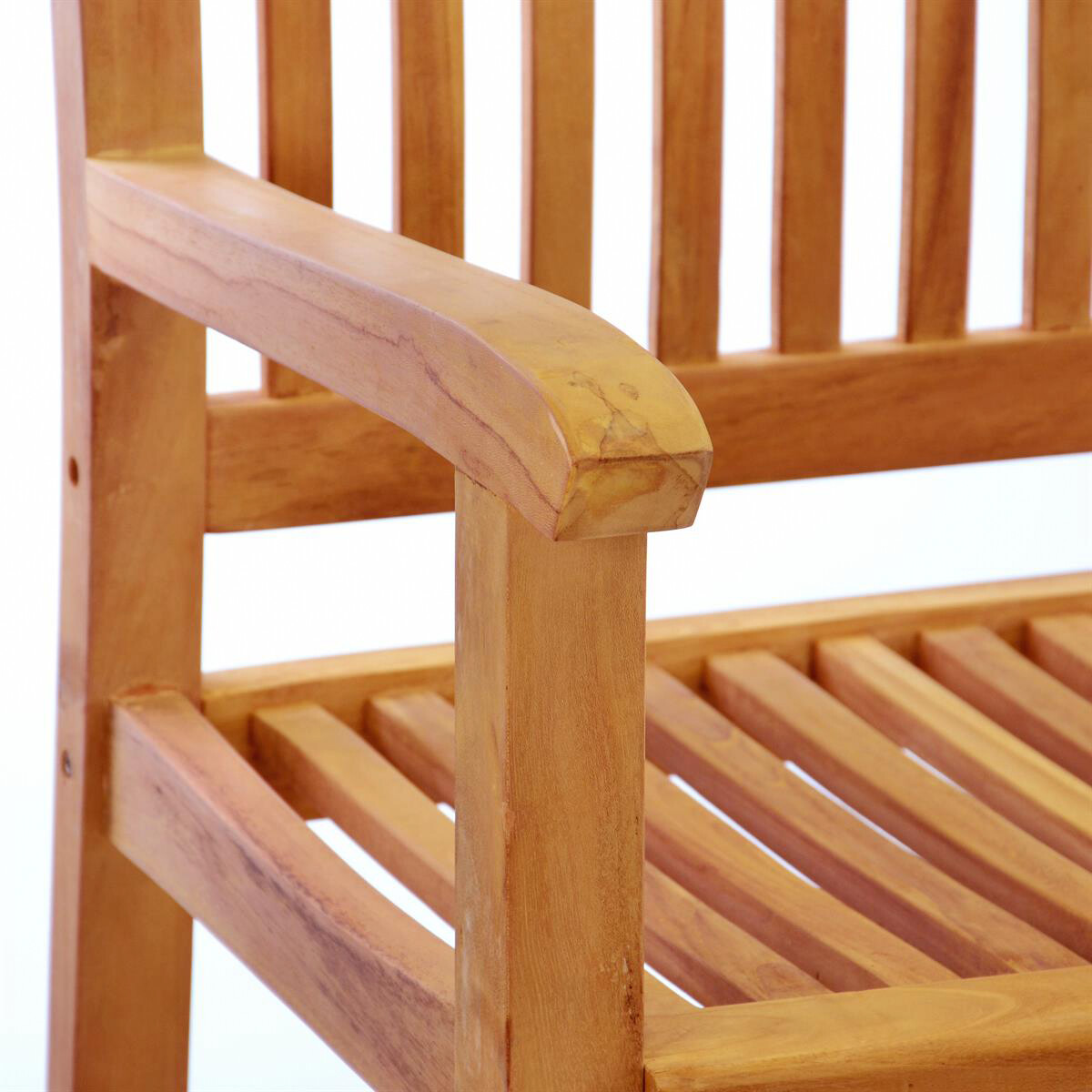 VCM Gartenbank braun Teakholz B/H/L: ca. 60x90x180 cm