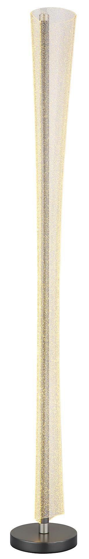 GLOBO LED-Stehleuchte nickel matt anthrazit klar Metall Kunststoff H/D: ca. 155x20 cm 1 Brennstellen