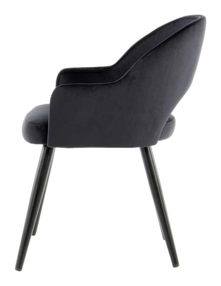 Stuhl Joris 100 2er schwarz Microfaser B/H/T: ca. 55x77x58 cm