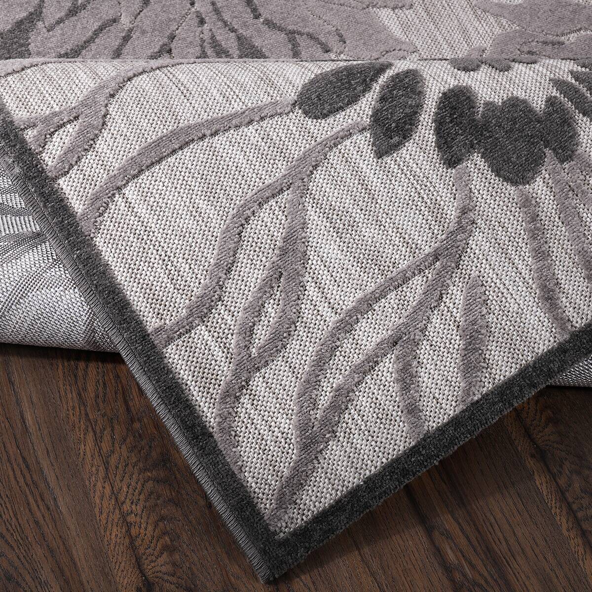 Sanat Outdoorteppich FLORAL grau B/L: ca. 240x330 cm