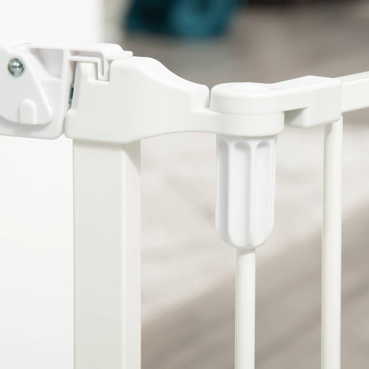 PawHut Hunde-Schutzgitter weiß Edelstahl B/H/L: ca. 2x202,5x76 cm