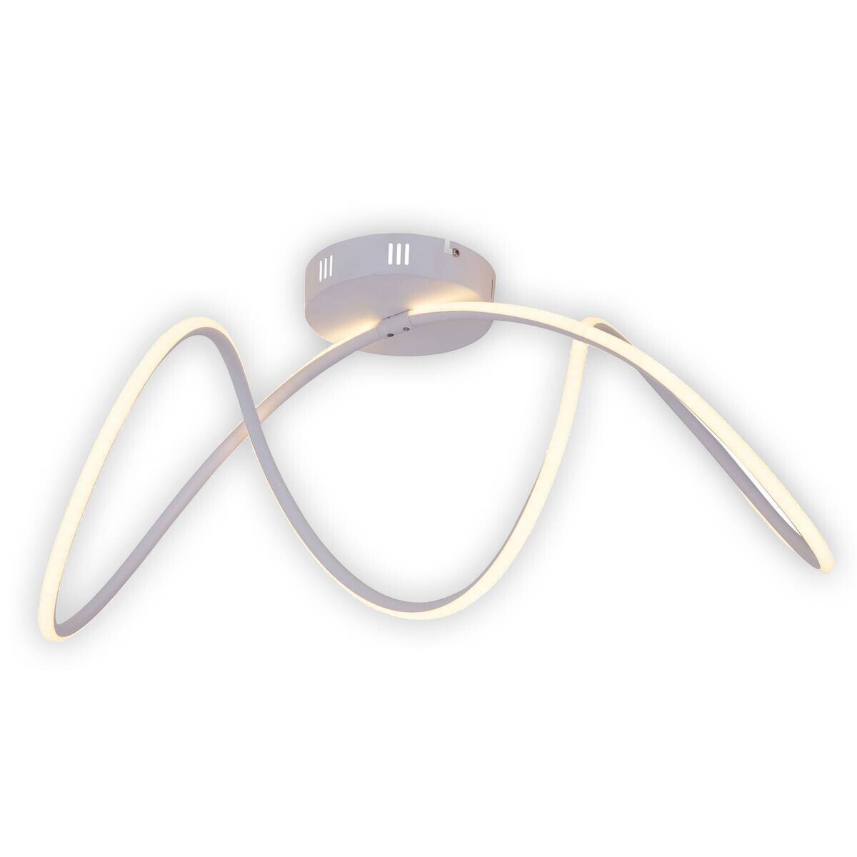 Näve Leuchten LED-Deckenleuchte weiß Kunststoff Metall B/H/T: ca. 67x30x28 cm