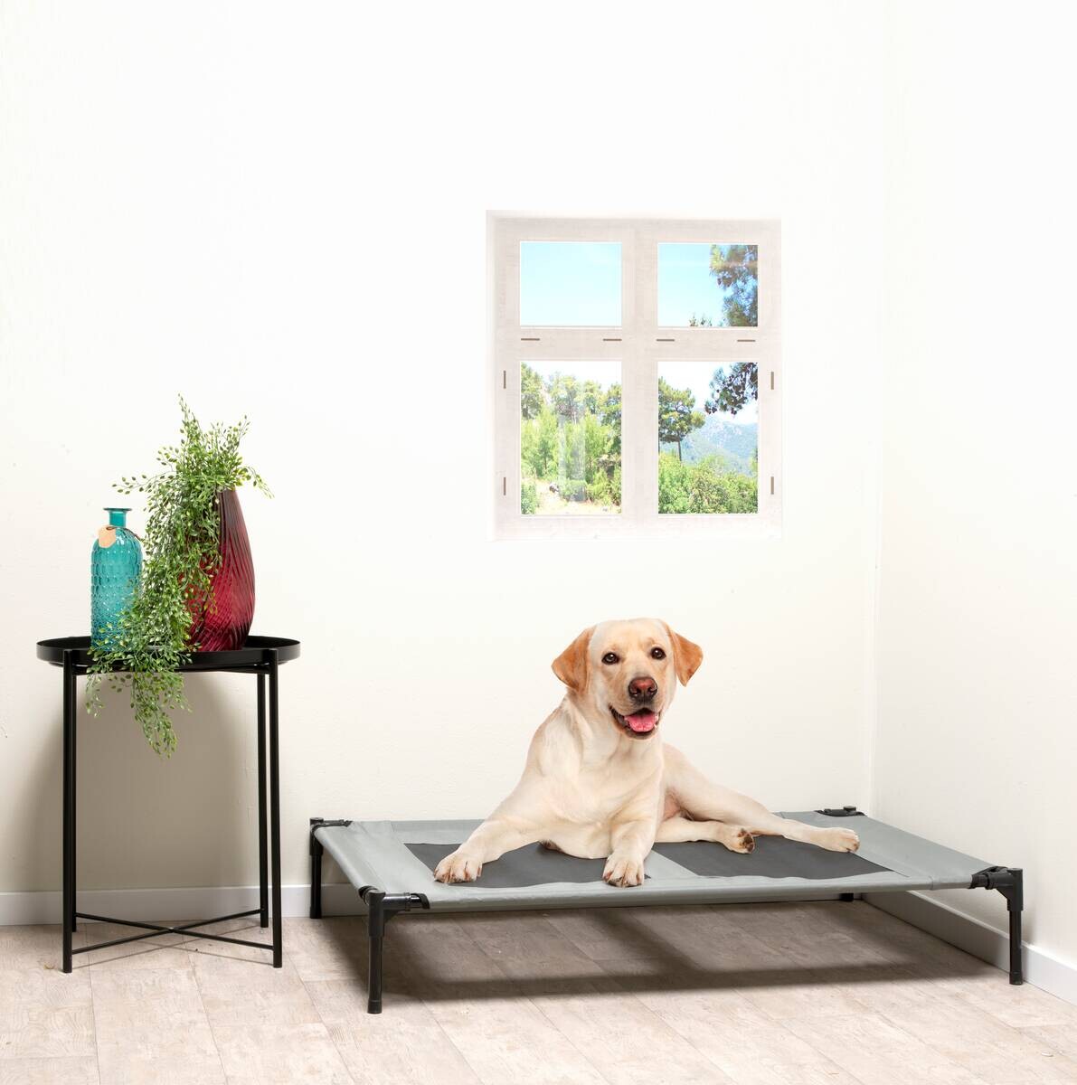 Pet Comfort Haustierbett grau Polyester B/H/L: ca. 106x17x76 cm