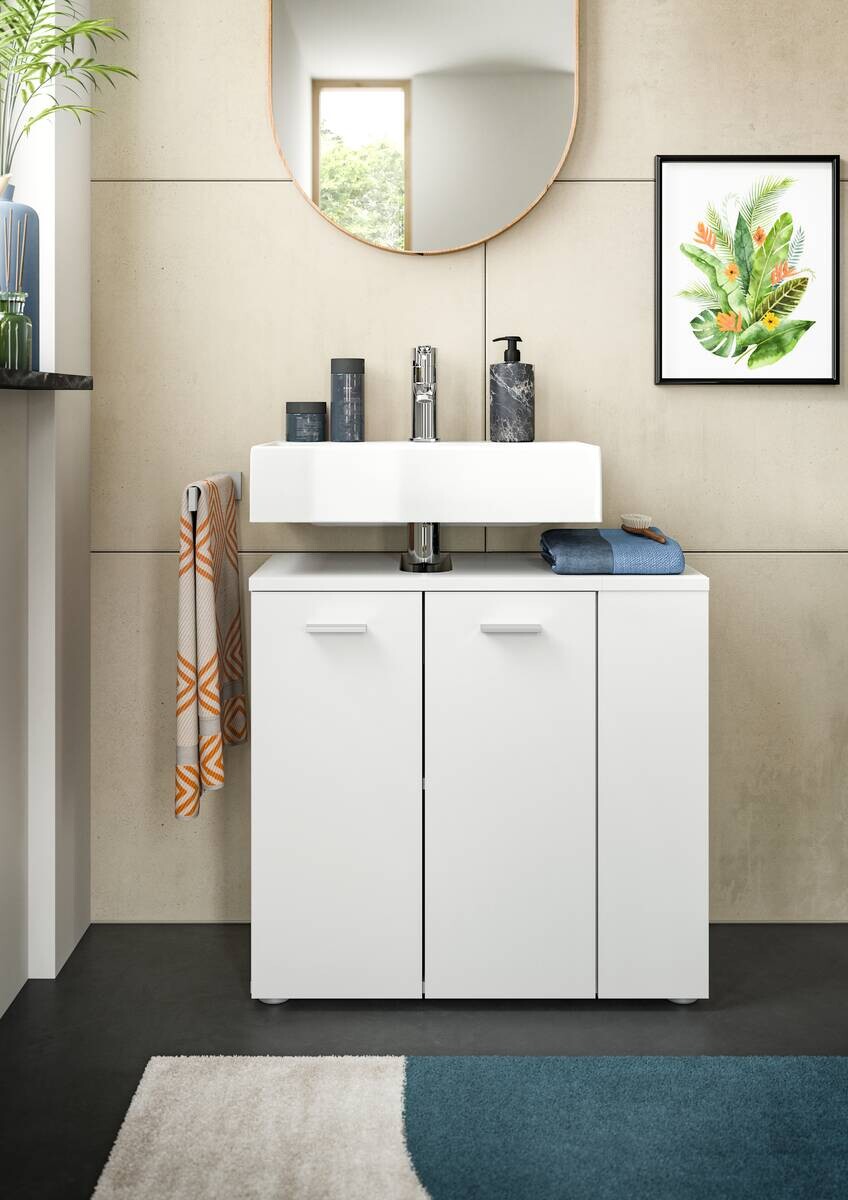 Waschbeckenunterschrank Lana weiß B/H/T: ca. 65x62x31 cm