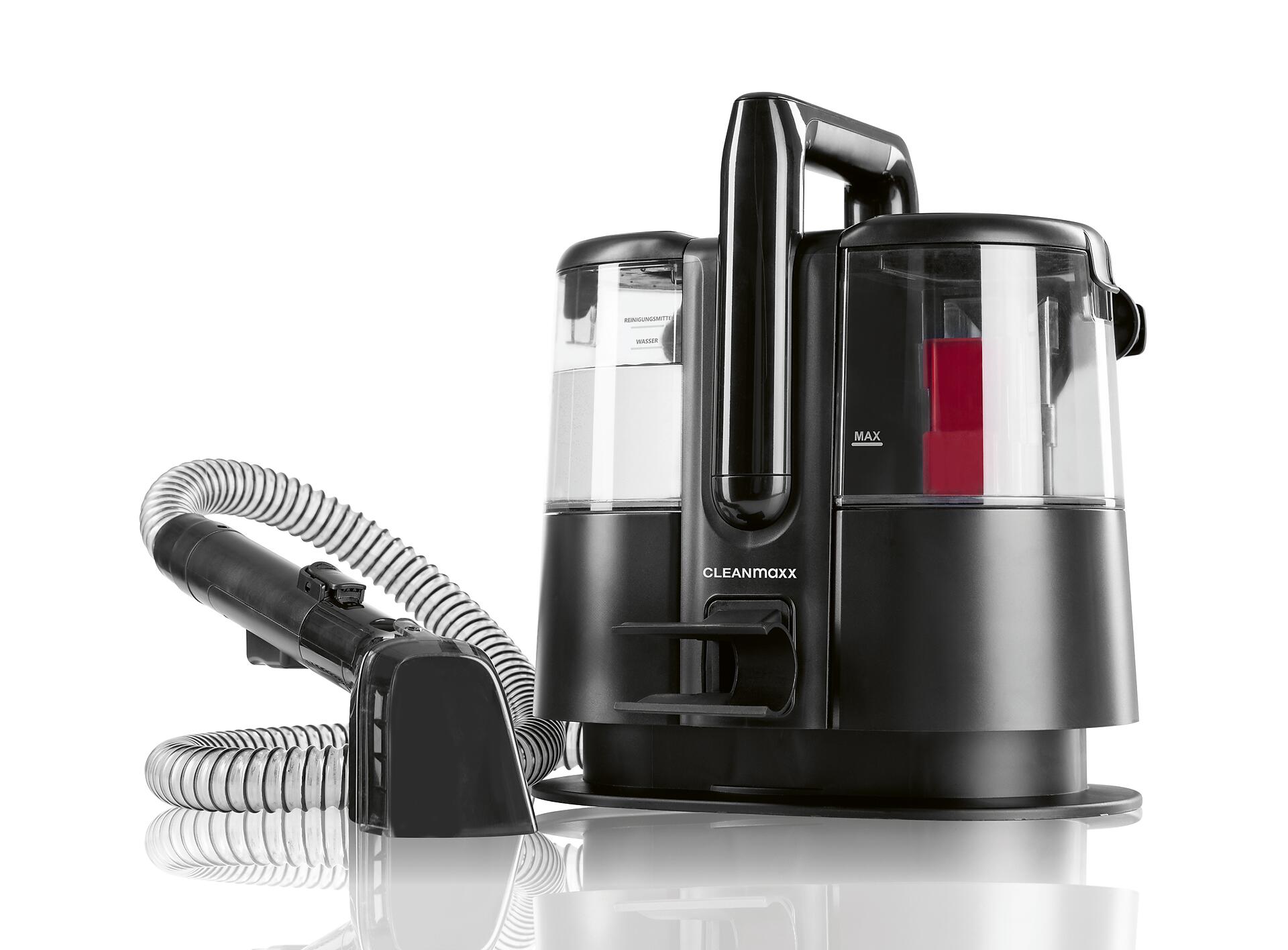 CLEANmaxx Polster -und Teppichreiniger schwarz rot Kunststoff B/H/L: ca. 33,5x33x29,5 cm ca. 400 W
