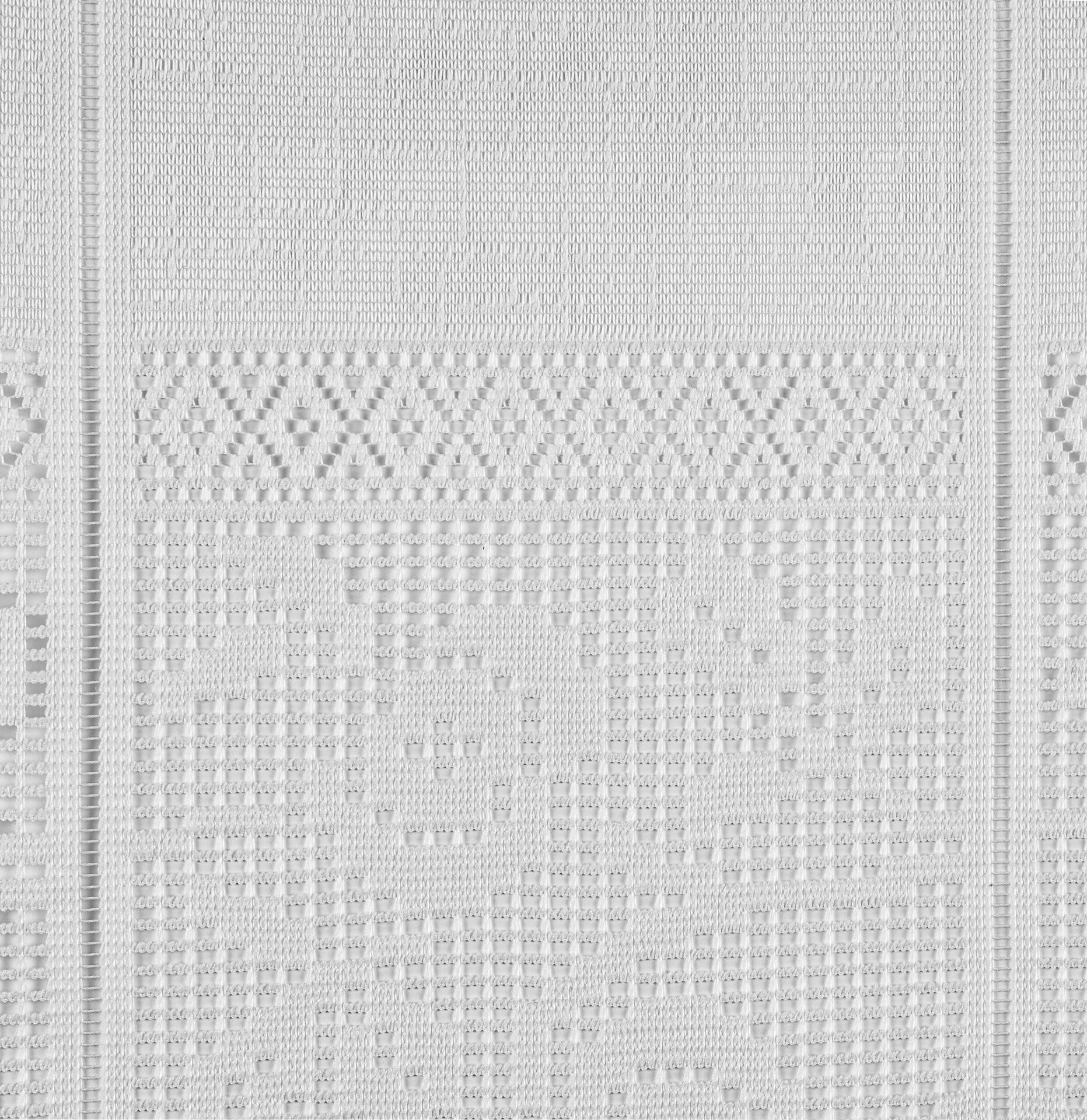 Scheibengardinen-Meterware weiß H: ca. 45 cm