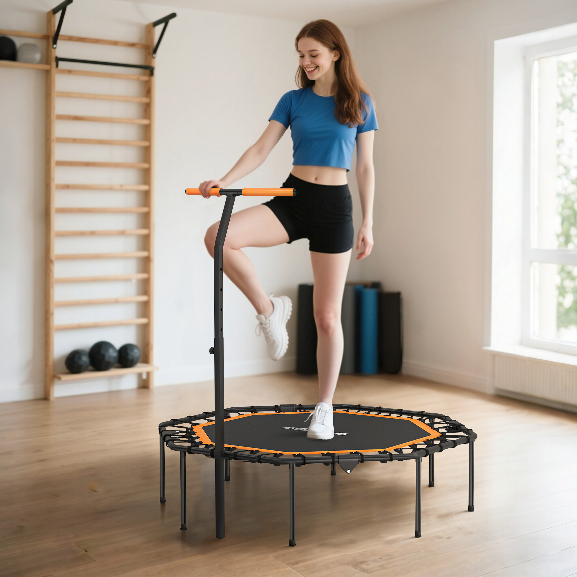 SPORTNOW Fitness Trampolin orange B/H/L: ca. 120x126x128 cm