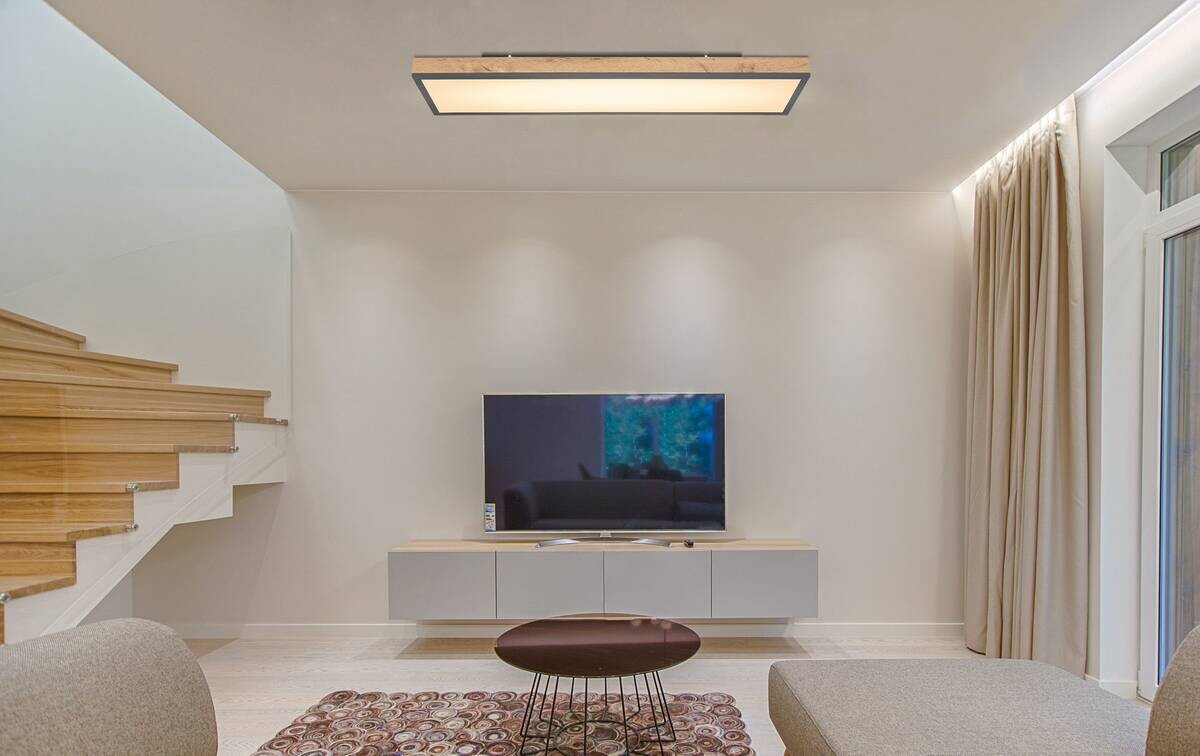 GLOBO Deckenleuchte 416080WD5 Graphit Aluminium Acryl MDF B/H/T: ca. 30x6,5x120 cm 1 Brennstellen