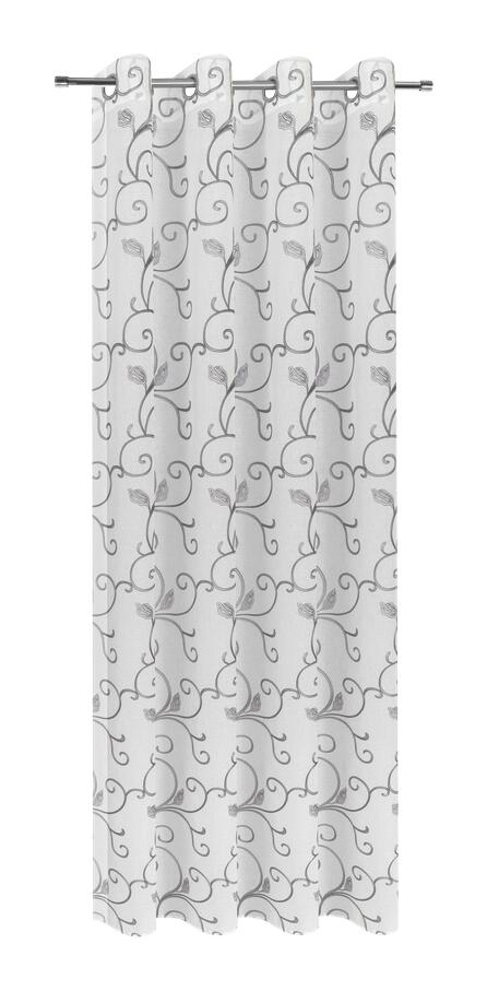 Happy Home Ösenvorhang Ranke weiß B/L: ca. 140x245 cm