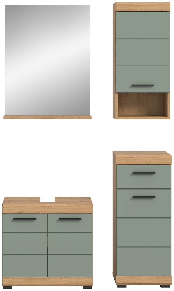 Badezimmer-Set Scout Eiche Artisan Nachbildung salbei Nachbildung B/H/T: ca. 112x191x34 cm