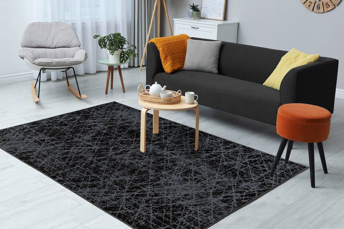 Kayoom Flachflorteppich Kalea 225 grau B/H/L: ca. 120x0,8x170 cm