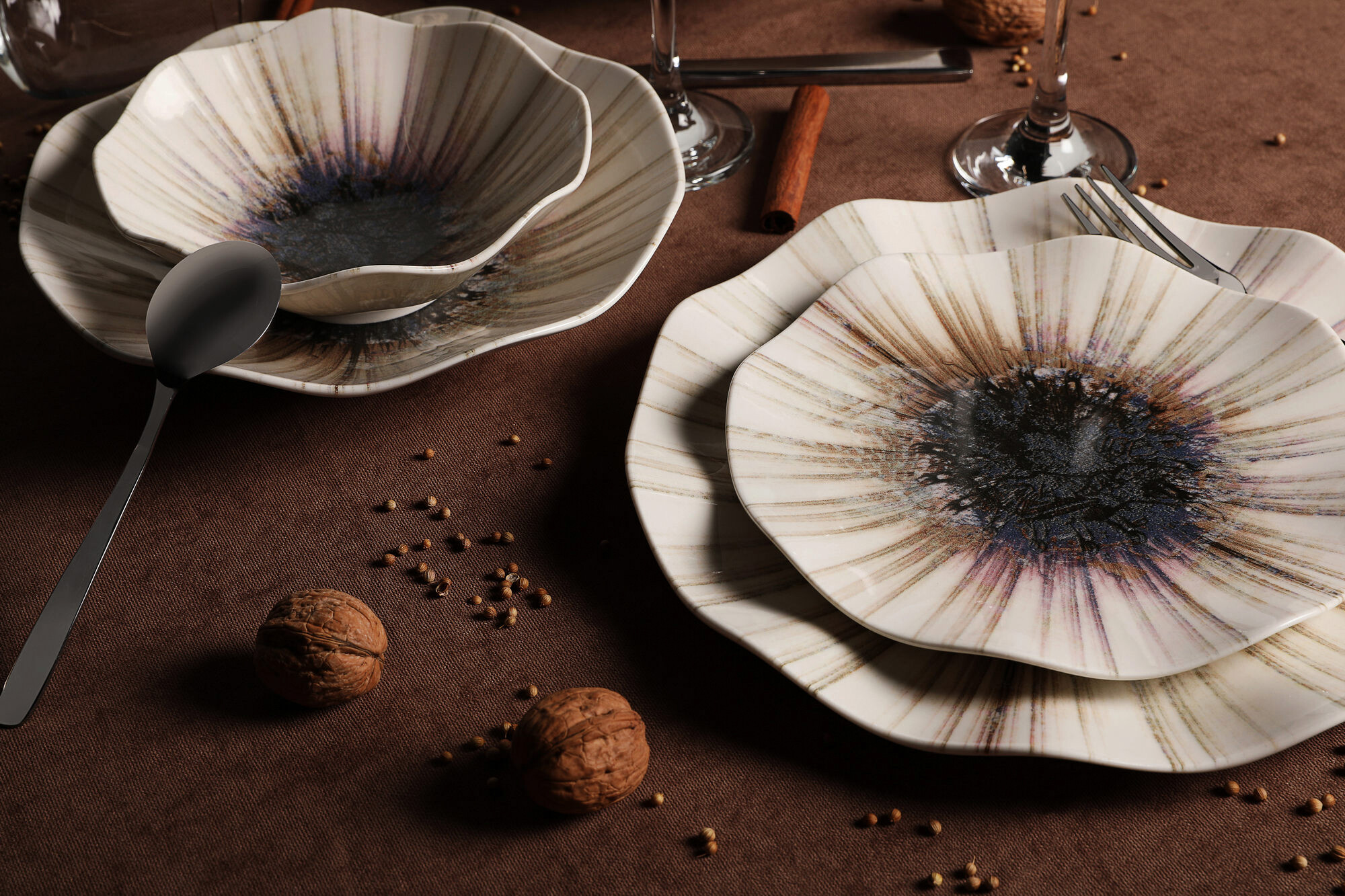 Hermia Concept Kombiservice mehrfarbig Porzellan 24 tlg.