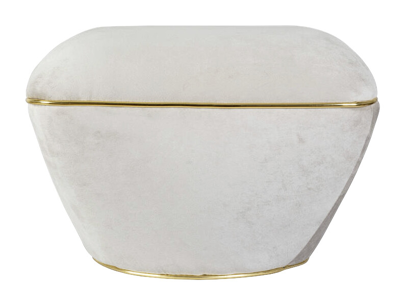 360 Living Hocker Contessa 100 taupe gold B/H/T: ca. 60x42,5x60 cm