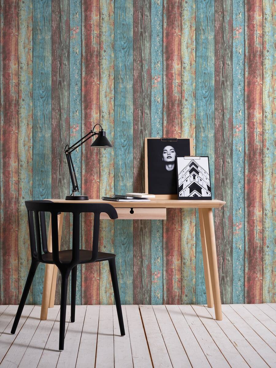 A.S.Creation Vliestapete Best of Wood`n Stone 2nd Edition Holzoptik bunt B/L: ca. 53x1005 cm