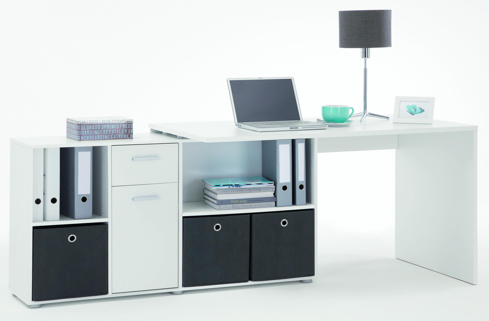 Schreibtisch  weiß B/H/T: ca. 136x74x66,5 cm