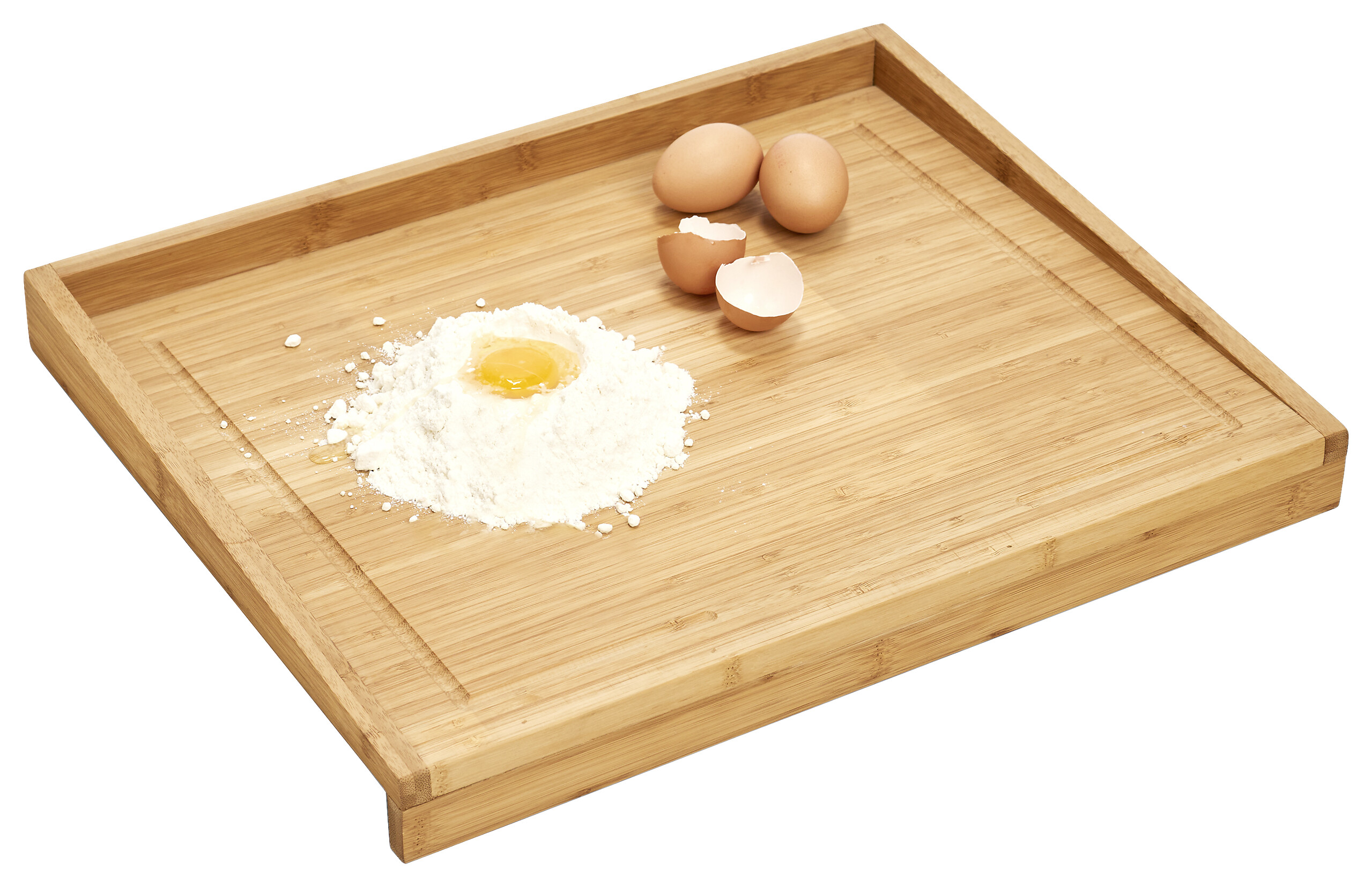 Zeller Back- und Tranchierbrett natur Bambus B/H/L: ca. 50x5x40 cm