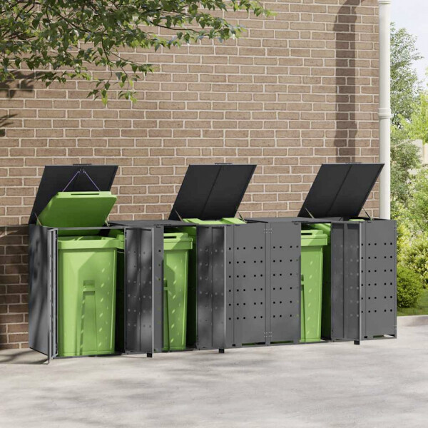 vidaXL Mülltonnenbox anthrazit